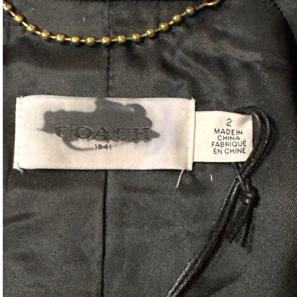 Coach 1941 NWT SZ2 Black Studded Pearl Embellished Wool Mohair Blend midi jacket - Picture 8 of 13
